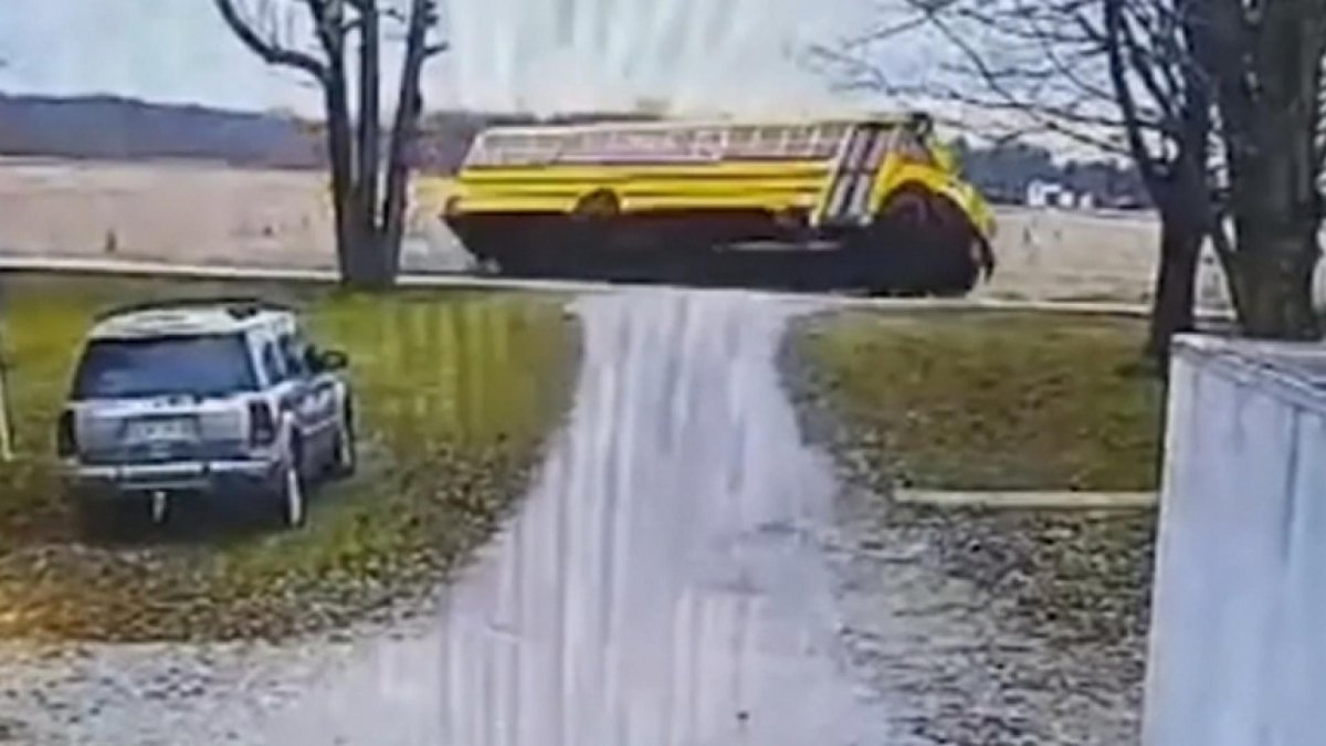 Caught On Camera: School Bus Goes Airborne – NBC New York