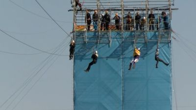 Super Bowl Week Kicks Off With Giant Zip Line Nbc New York