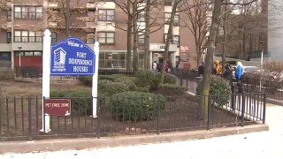 Outside of NYCHA building in Bronx
