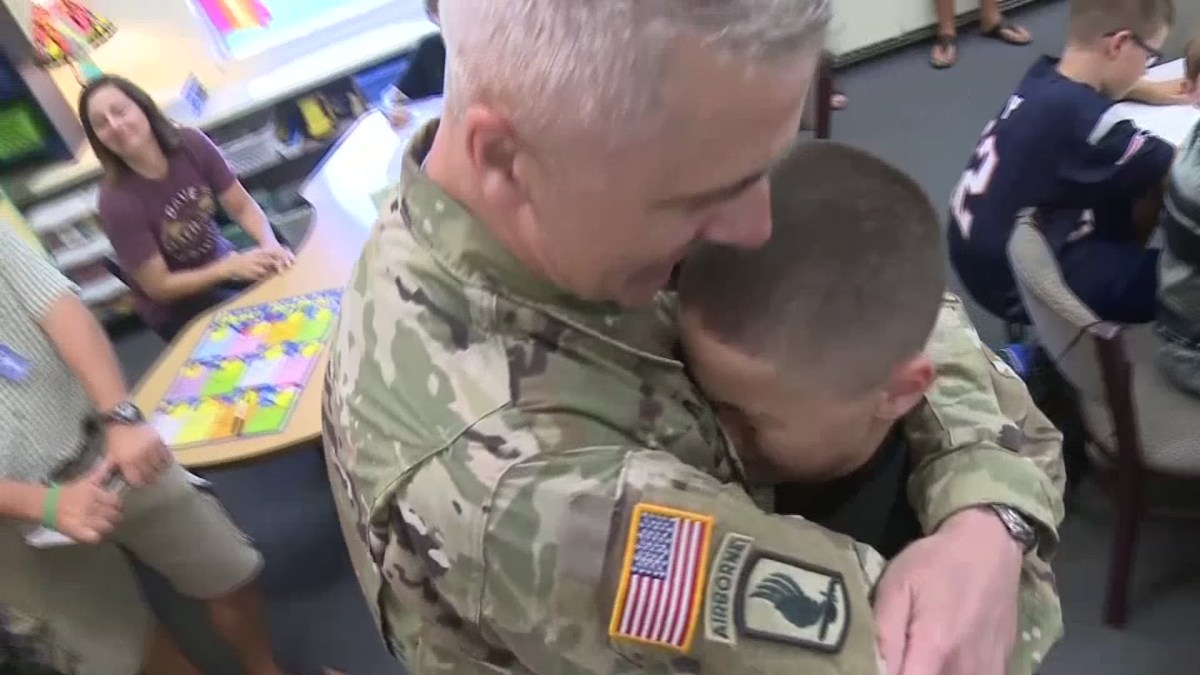 Soldier Surprises Sons At School Nbc New York 4086