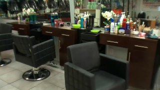 Chairs at empty salon