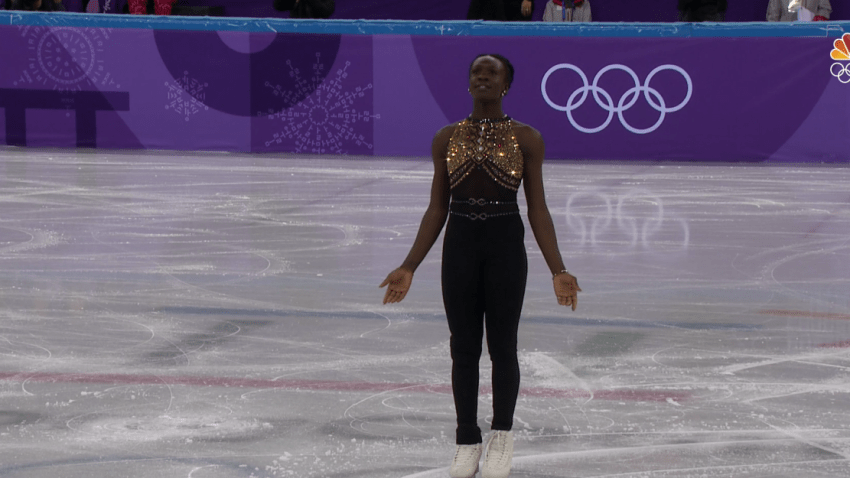 French athlete skates beyonce