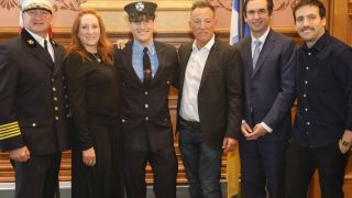 Bruce Springsteen’s son was sworn in as a Jersey City firefighter on Jan. 14, 2019