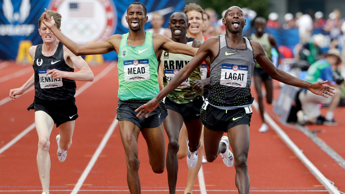 US Olympic Track and Field Trials Lagat Wins 5,000Meter Final NBC