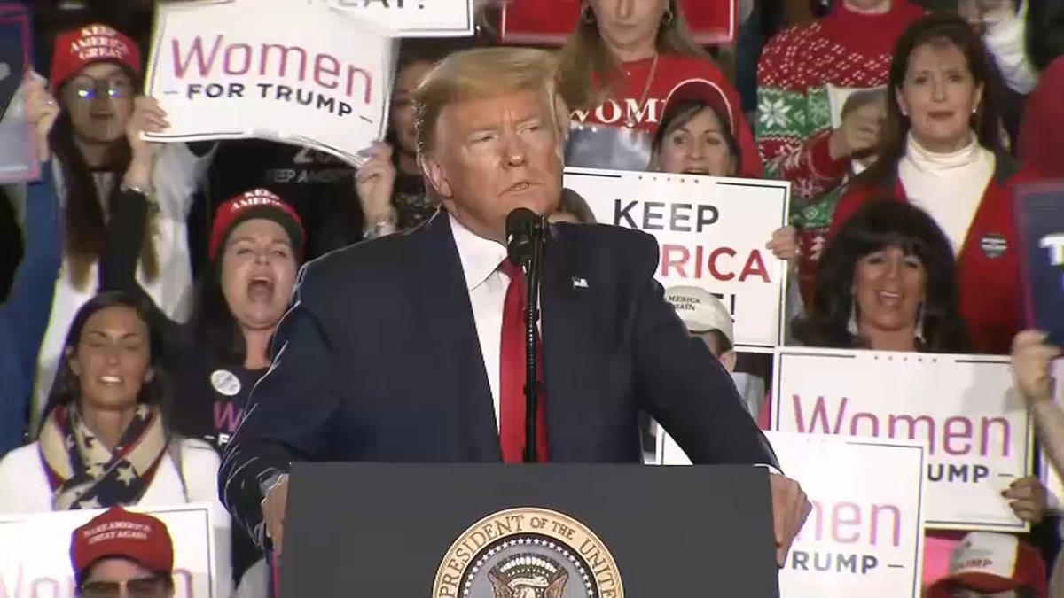 President Trump Addresses Packed, Rowdy Crowds at Rally Along Jersey