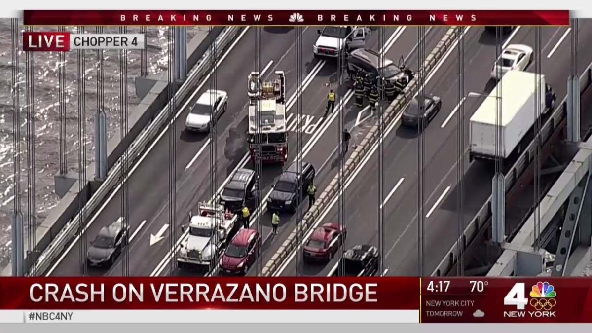 Verrazano Bridge Crash Backs Up Traffic NBC New York