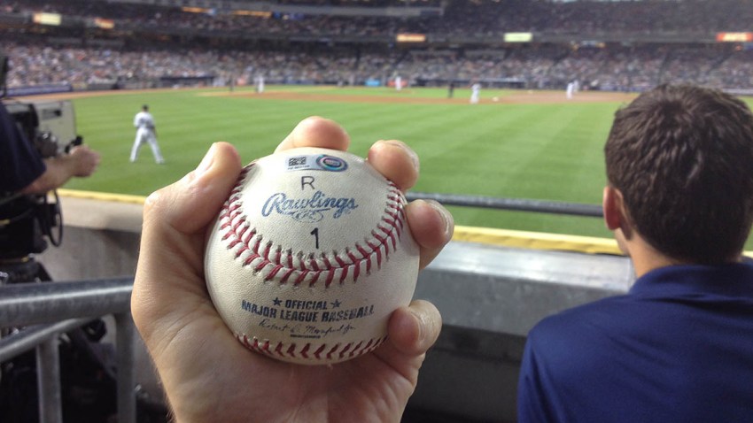 A Rod 3000th Hit Souvenir Baseball