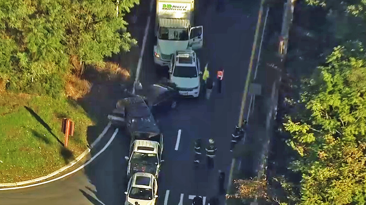 6 Vehicles Smushed Like Accordion in NJ Crash, Chopper Footage Shows NBC New York