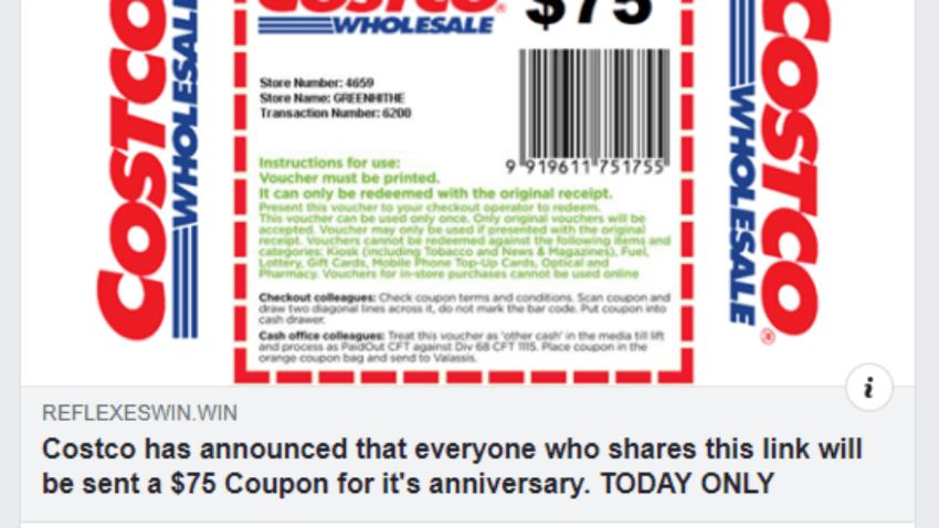 costco coupon screenshot