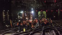 crews repair tracks derailment