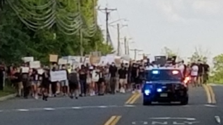protesters march in south brunswick