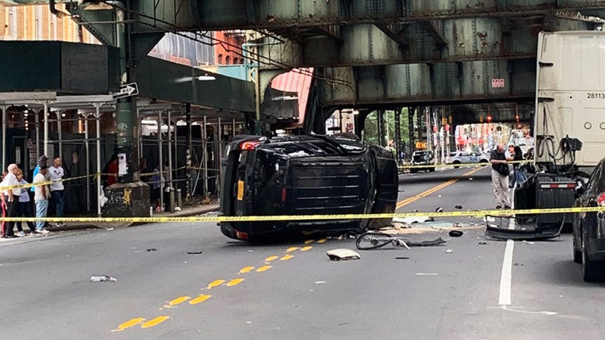 flipped car