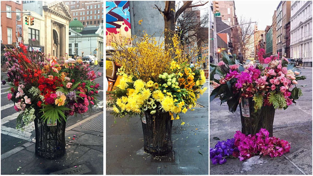 Surprise ‘Flower Flashes’ Pop Up in Unusual Places Around New York City
