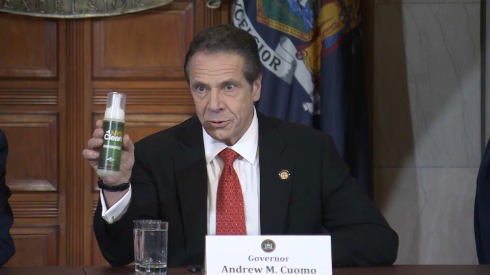 NY Gov. Reveals State Hand Sanitizer Amid Price Gouging, COVID19 Fears