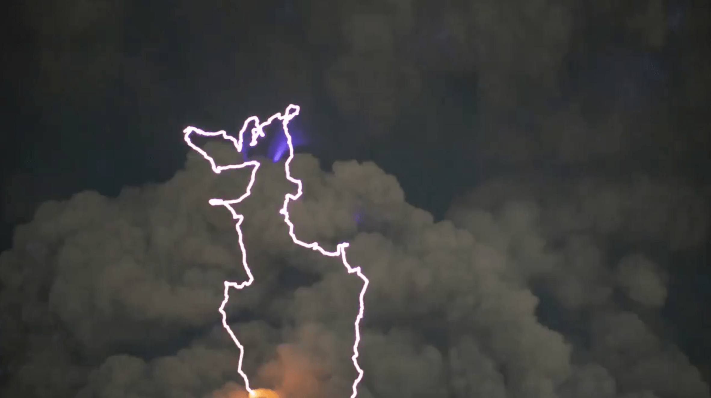 Lightning race across a billowing ash cloud as the Taal volcano erupts, spewing fume, ash and pebbles miles-high into the sky over Lake Taal, Philippines, Jan. 12, 2020.