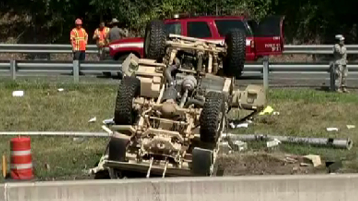 Military Vehicle, Car Crash on NY Highway, Killing Soldier NBC New York