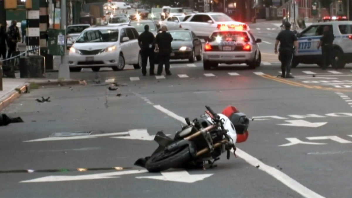 Motorcyclist Hits Pedestrian in Brooklyn Police NBC New York