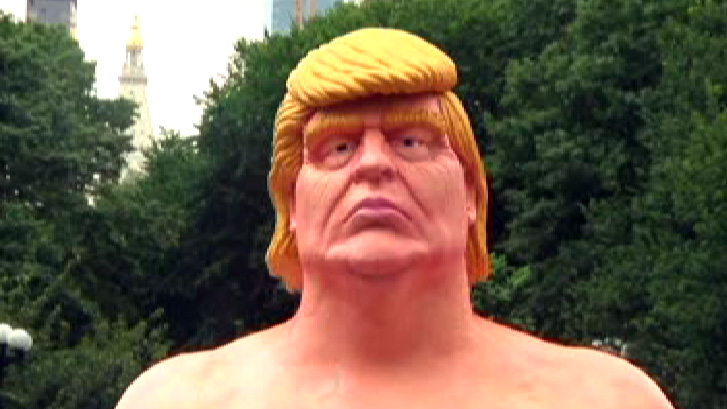 Trumps naked statue removed from Manhattan - Mysuru Today
