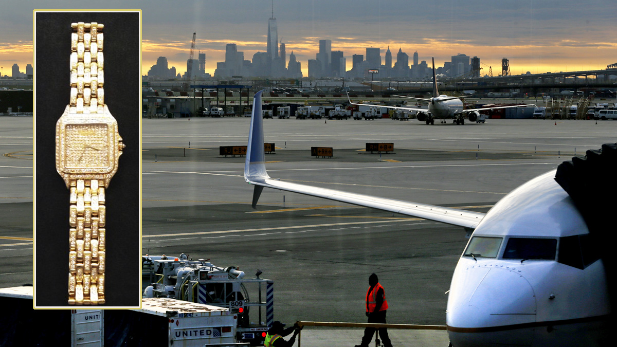 Gold Diamond Covered Watch Worth 100 000 Left At Newark
