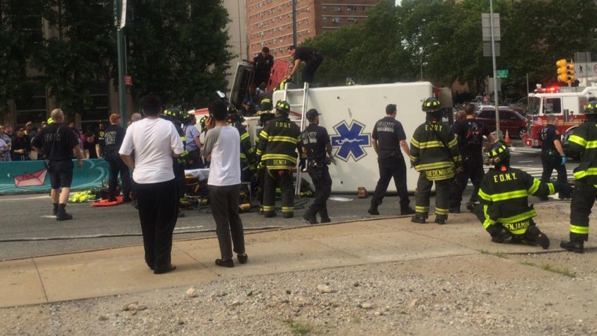 overturned ambulance bk