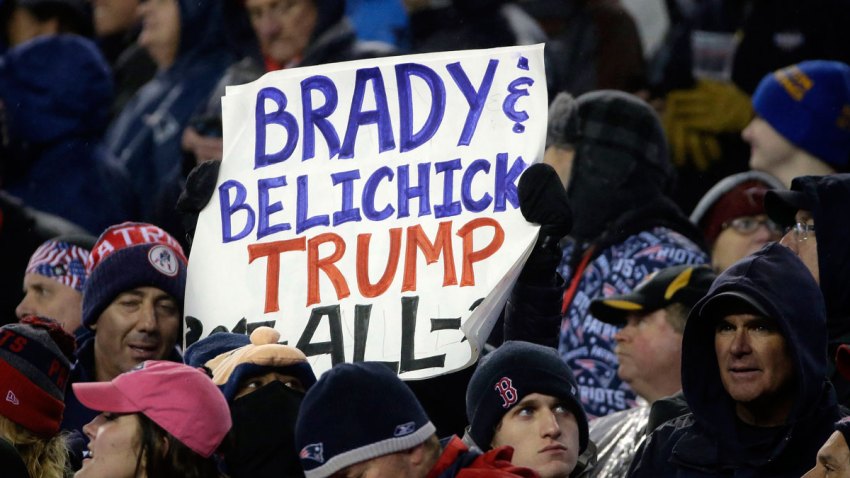 Patriots Brady Trump Football