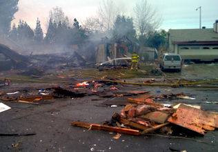 Home explodes