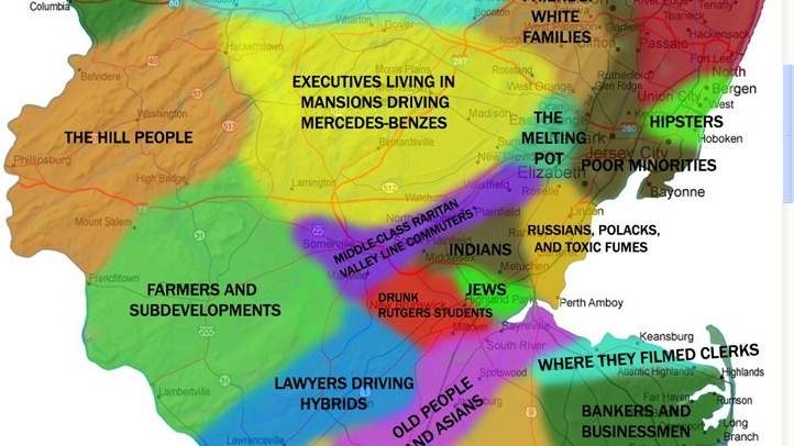 Colorfully Redrawn New Jersey Map Not So Funny For State s Residents Colorfully Redrawn New Jersey Map Not So Funny For State s Residents