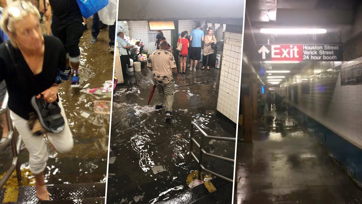 Straphangers Trudge Through Subway Rain As Storm Socks NYC NBC New York