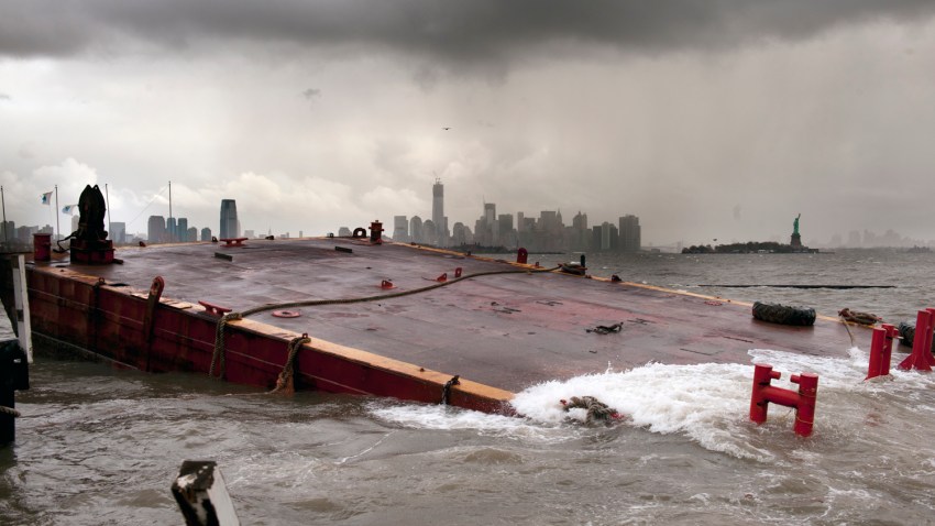 sunken barge sandy