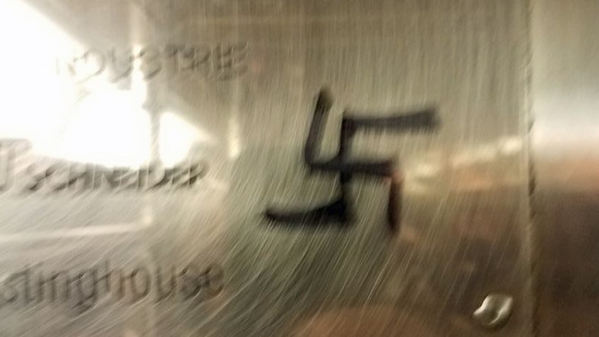 swastika on subway