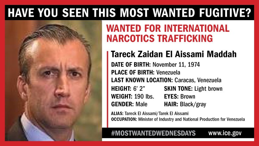 Ice Former Venezuelan Vp Among 10 Most Wanted Fugitives