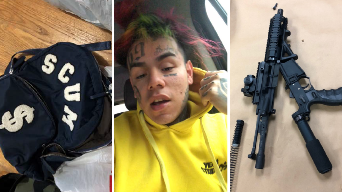 Large Automatic Pistol, ‘Scum’ Backpack Found at Rapper Tekashi69’s NYC