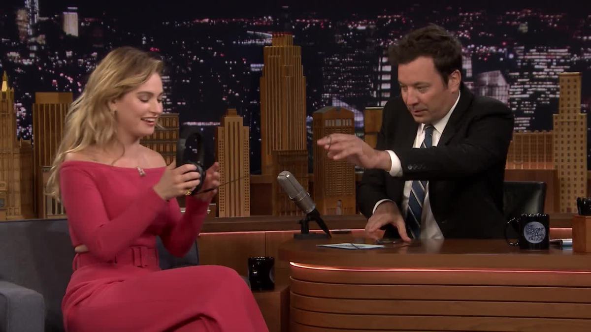 ‘Tonight’ Singing Whisper Challenge With Lily James NBC New York