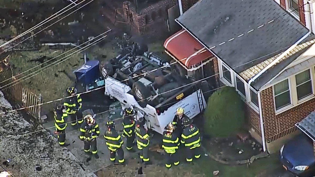 Stolen Meals on Wheels Truck Completely Flips UpsideDown in Wild NYC