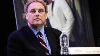 Randy Levine attends Romeo Santos' "Formula, Vol 2" Album Release Press Conference at Yankee Stadium on February 24, 2014 in New York City