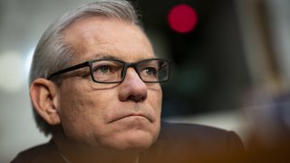 Representative David Schweikert, a Republican from Arizona, listens during a Joint Economic Committee hearing on Capitol Hill in Washington, D.C., U.S., on Wednesday, Nov. 13, 2019. Federal Reserve Chairman Jerome Powell declined to pledge that the Fed would keep interest rates on hold through 2020.