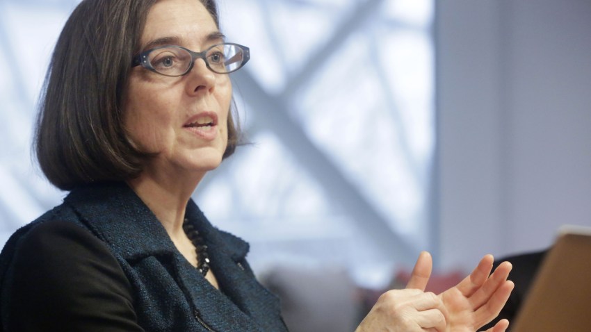 Kate Brown, governor of Oregon, speaks during an interview in Portland, Oregon, U.S. on Wednesday, Jan. 20, 2016.