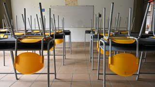 File photo: picture of an empty classroom.