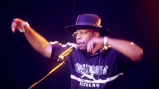 Jam Master Jay of Run-DMC performs on stage