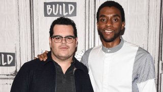 Josh Gad and Chadwick Boseman attend the Build Series to discuss the movie 'Marshall' at Build Studio, Sept. 25, 2017, in New York City.