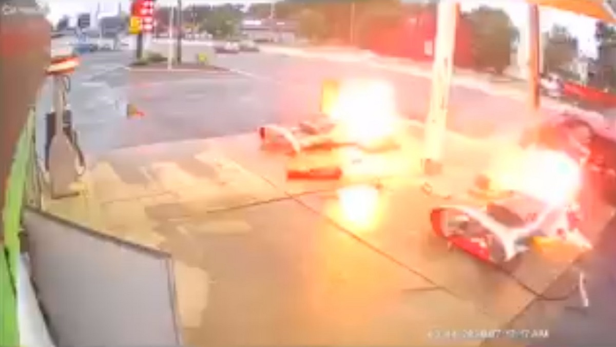 SUV Slams Into Gas Pumps In New Jersey, Bursts Into Flames – NBC New York