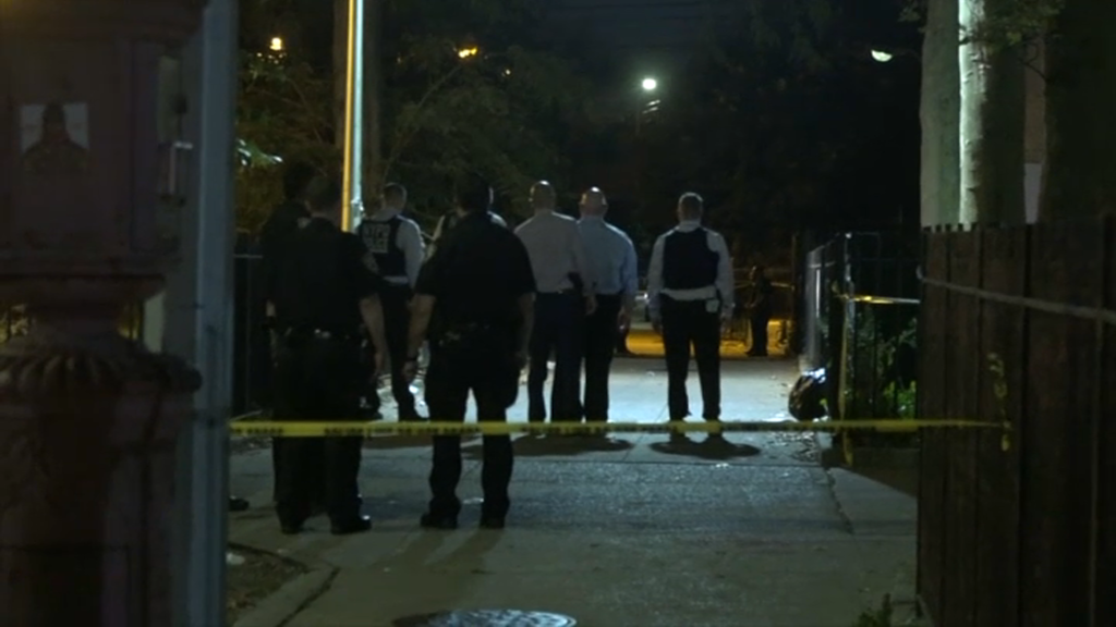 nypd officers investigate scene of deadly shooting in queens
