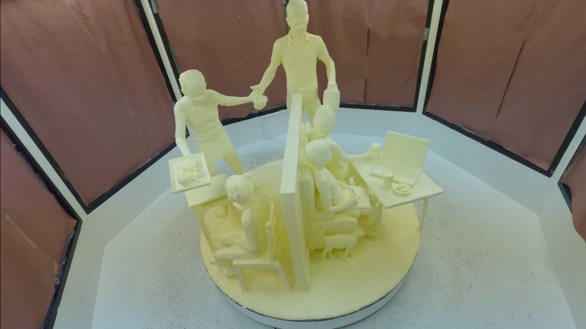 Butter sculptures at the state fair aren't solid. 'It's just physics.