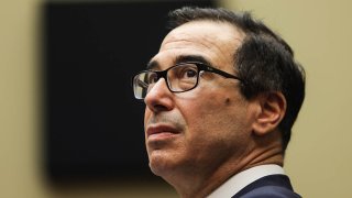 Steven Mnuchin, U.S. Treasury Secretary, listens during a House Select Subcommittee on the Coronavirus Crisis in Washington, D.C., Sept. 1, 2020.