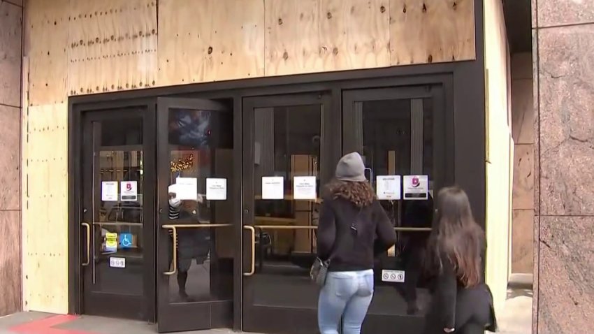 Macy's Boards Up Windows Before Election