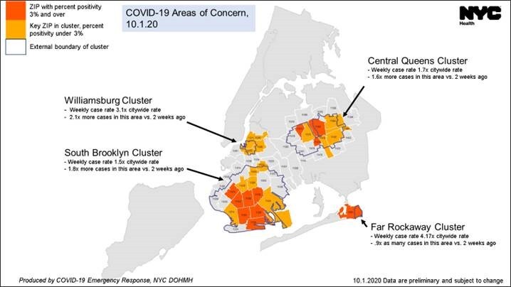 NYC releases ZIP code map of COVID-19 clusters 