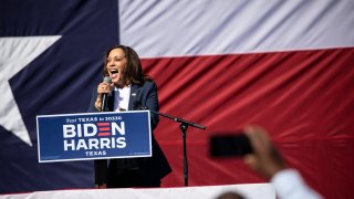 Democratic vice presidential nominee, Sen. Kamala Harris (D-CA) speaks during a campaign event at First Saint John Cathedral on October 30, 2020 in Fort Worth, Texas. Harris homestretch visit comes at a time where polls indicate Texas could be a swing state in this election.
