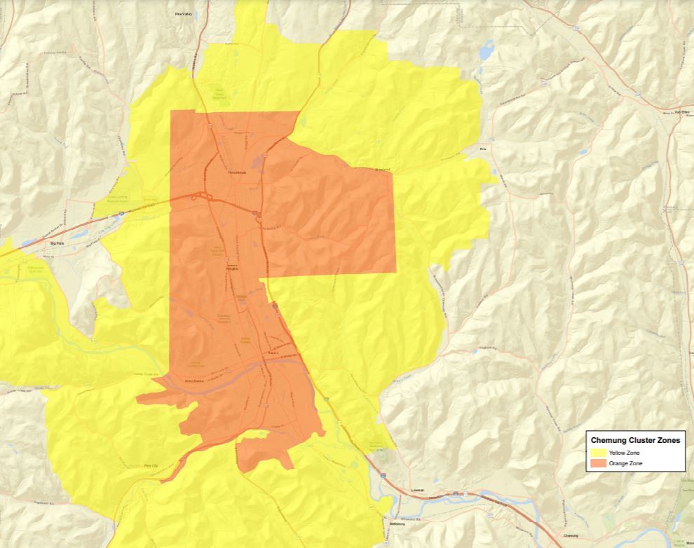 chemung county cluster map