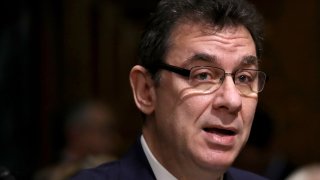 Albert Bourla, CEO of Pfizer, testifies before the Senate Finance Committee on “Drug Pricing in America: A Prescription for Change, Part II” February 26, 2019 in Washington, DC.