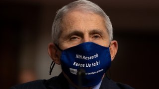 Anthony Fauci, MD, Director, National Institute of Allergy and Infectious Diseases, National Institutes of Health, looks on before testifying at a U.S. Senate Senate Health, Education, Labor, and Pensions Committee Hearing to examine COVID-19, focusing on an update on the federal response at the U.S. Capitol Washington, D.C., U.S., September 23, 2020.